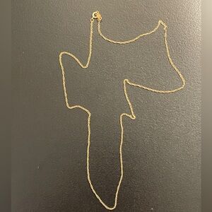 Vintage 14K Yellow Gold 17" Singapore Chain Necklace Signed CID